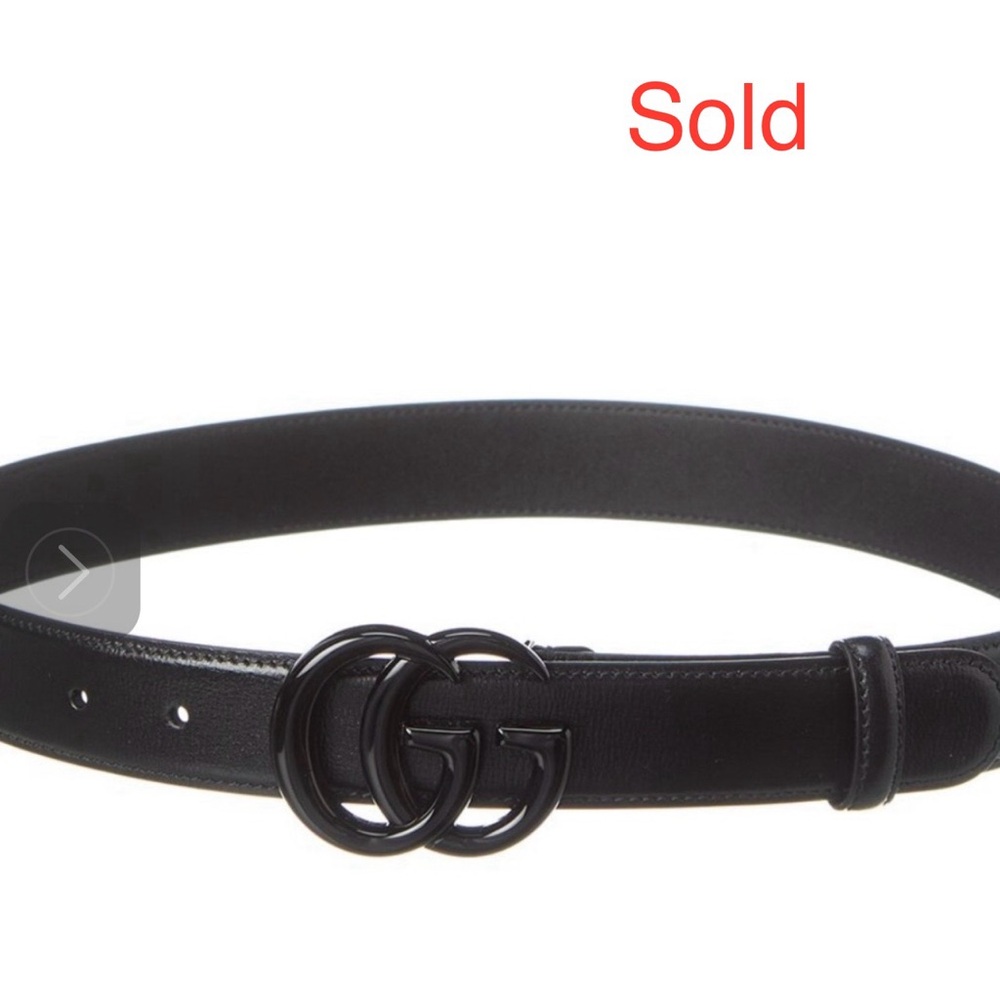 Authentic- GG Marmont Leather Belt Size 85